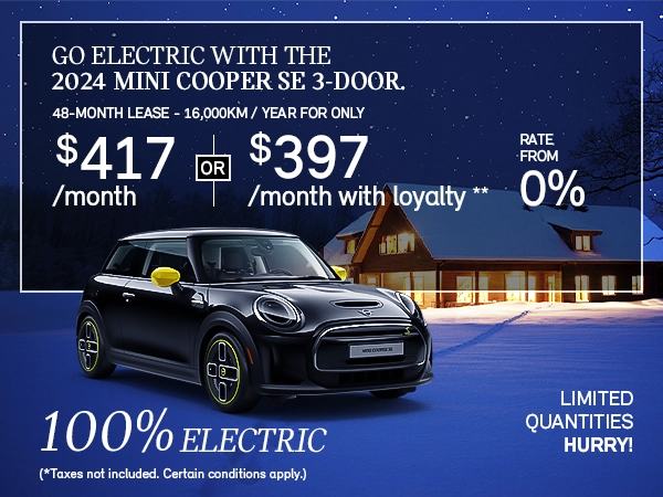 Bannière de Mini Cooper SE 3 portes 2024